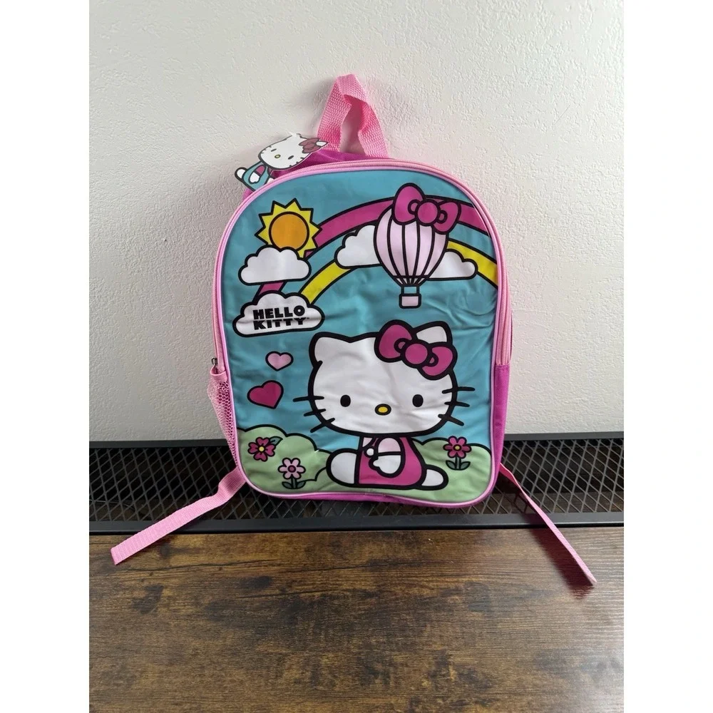 Large Backpack -‎ Hello Kitty - Garden Rainbow Pink 16